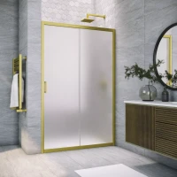 Дверь в душевой проем Vegas-Glass ZP NOVO 150 золото матовое