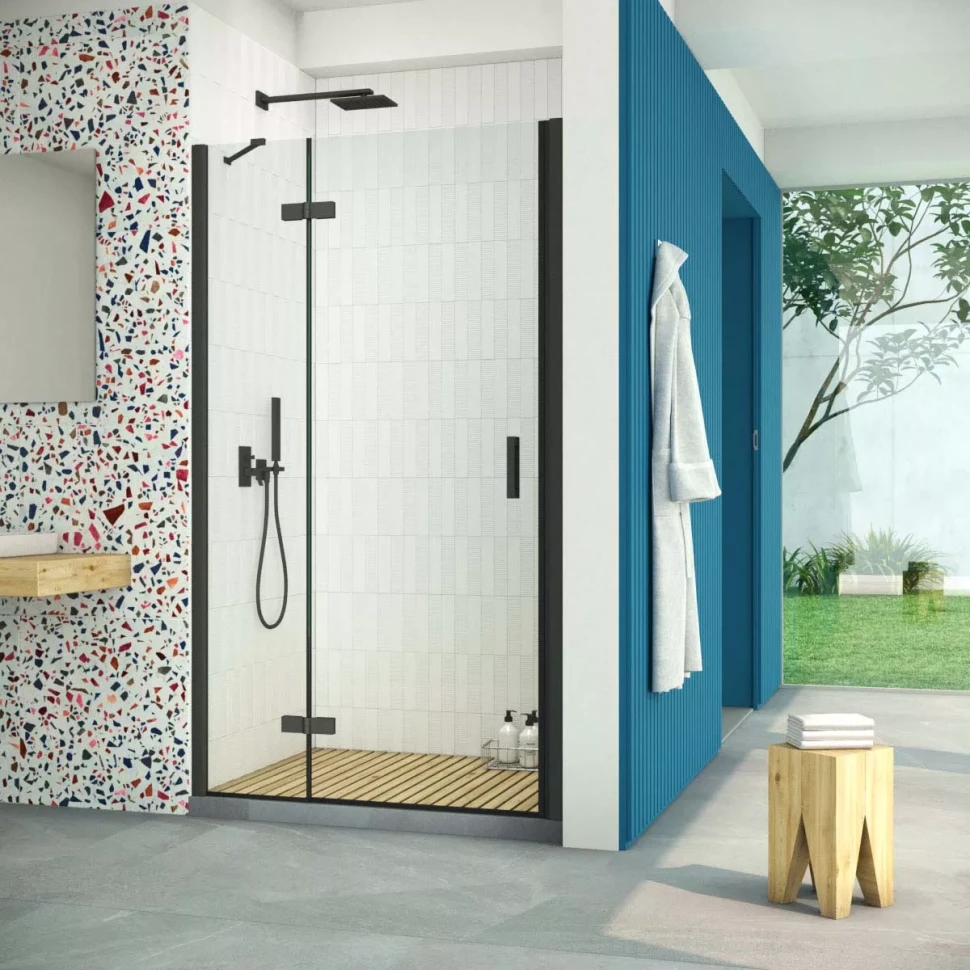 Двери в душевой проем AFP Retta 120 черный матовый