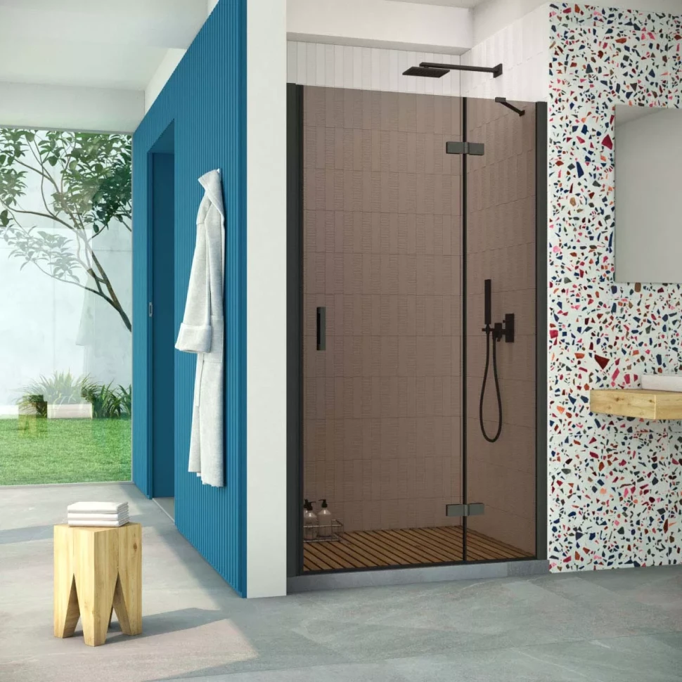 Двери в душевой проем AFP Retta 120 черный матовый