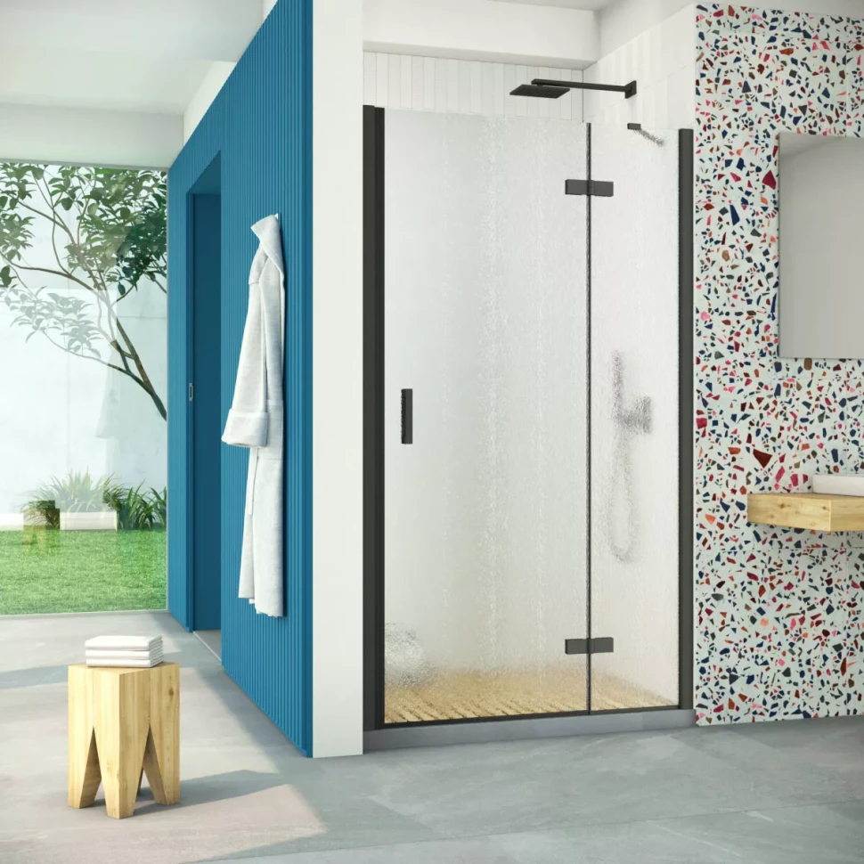 Двери в душевой проем AFP Retta 120 черный матовый