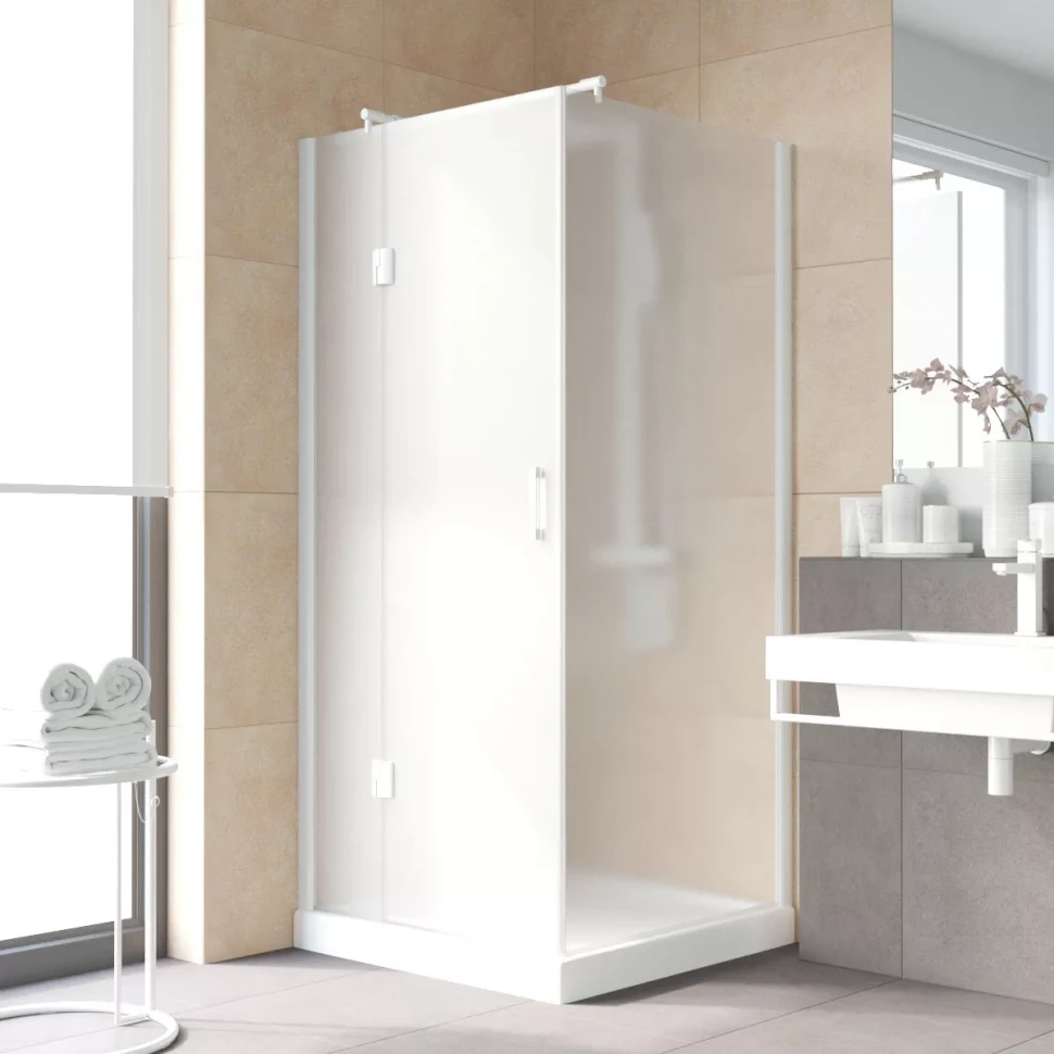 Душевой уголок Vegas-Glass AFP-Fis LUX 100x80 белый