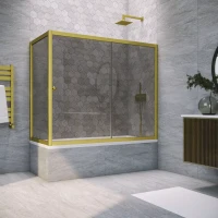 Шторки на ванну ZV+ZVF NOVO 160x90 золото матовое