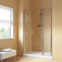 Душевая дверь в нишу Vegas-Glass EP-2F LUX 150 глянцевый хром