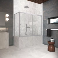 Шторки на ванну ZV+ZVF Protec 190x85 матовый хром