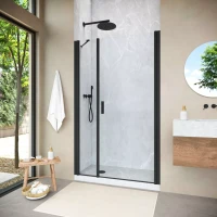 Душевая дверь Vegas-Glass EP-F-2 NOVO 100 h189 черный матовый