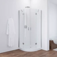 Угловые душевые ограждения с распашными дверями AFS NOVO 110x110 бронза