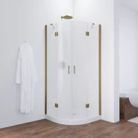 Угловые душевые ограждения с распашными дверями AFS NOVO 110x110 бронза