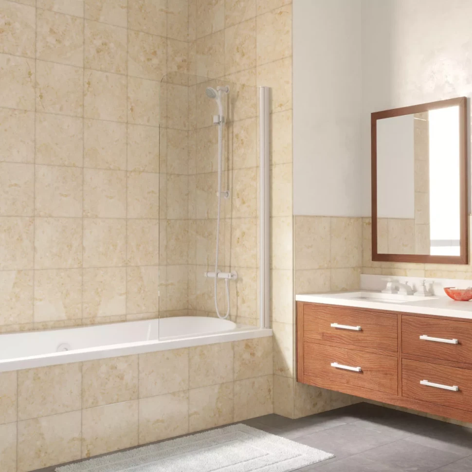 Шторки на ванну Vegas-Glass EV LUX 60 белый