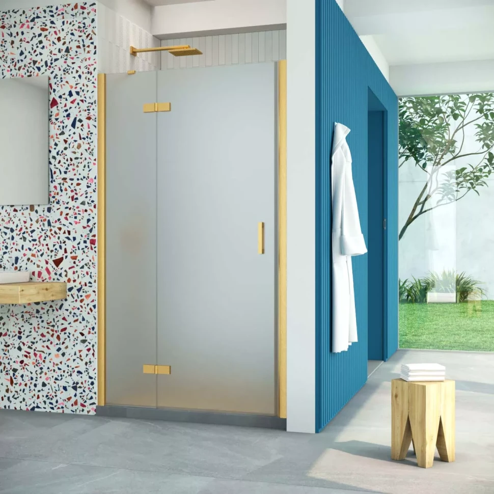 Двери в душевой проем AFP Retta 90 золото матовое