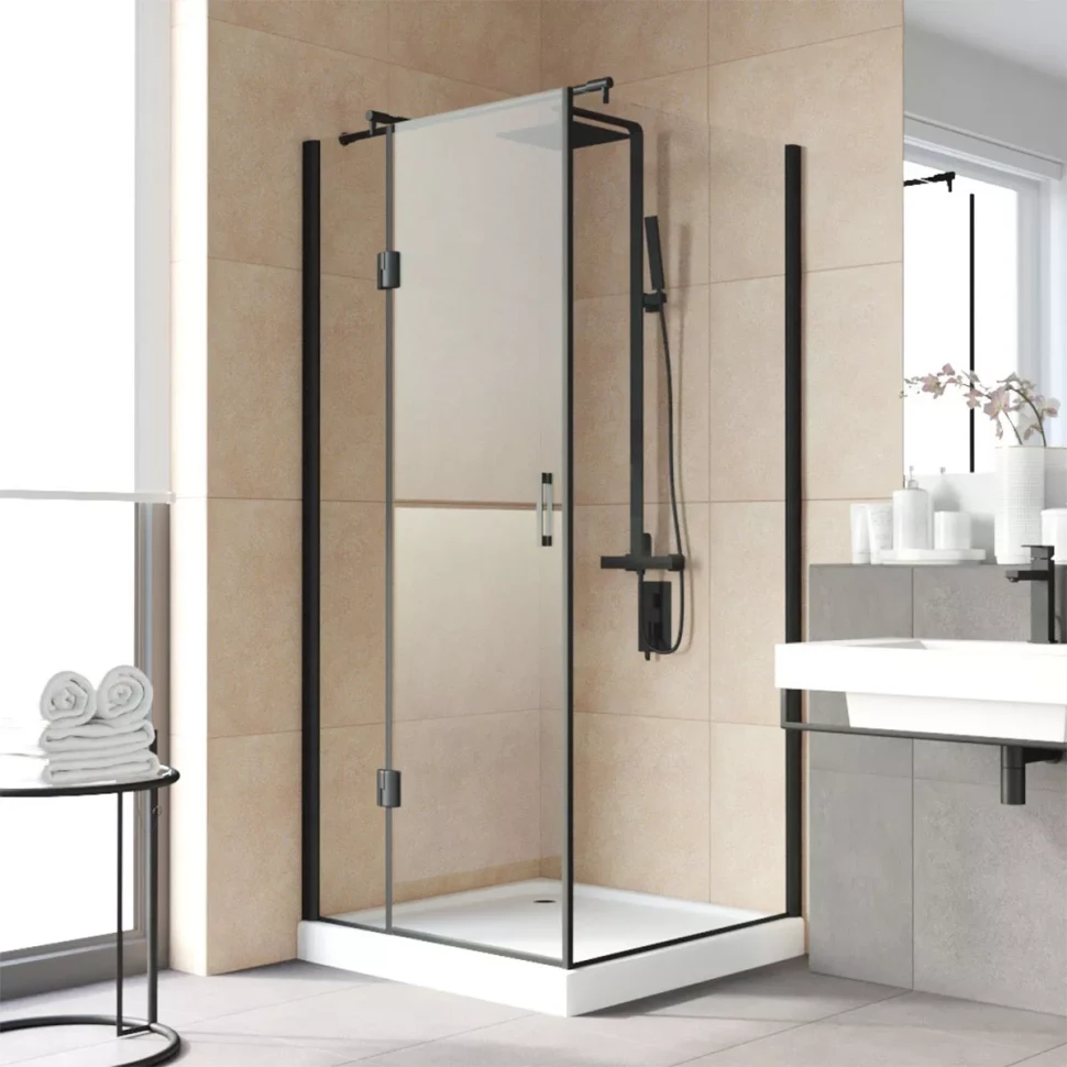 Душевой уголок Vegas-Glass AFP-Fis LUX 100x80 черный матовый