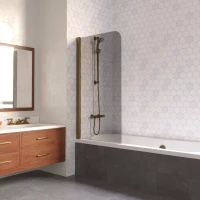 Шторки на ванну Vegas-Glass EV LUX 60 бронза