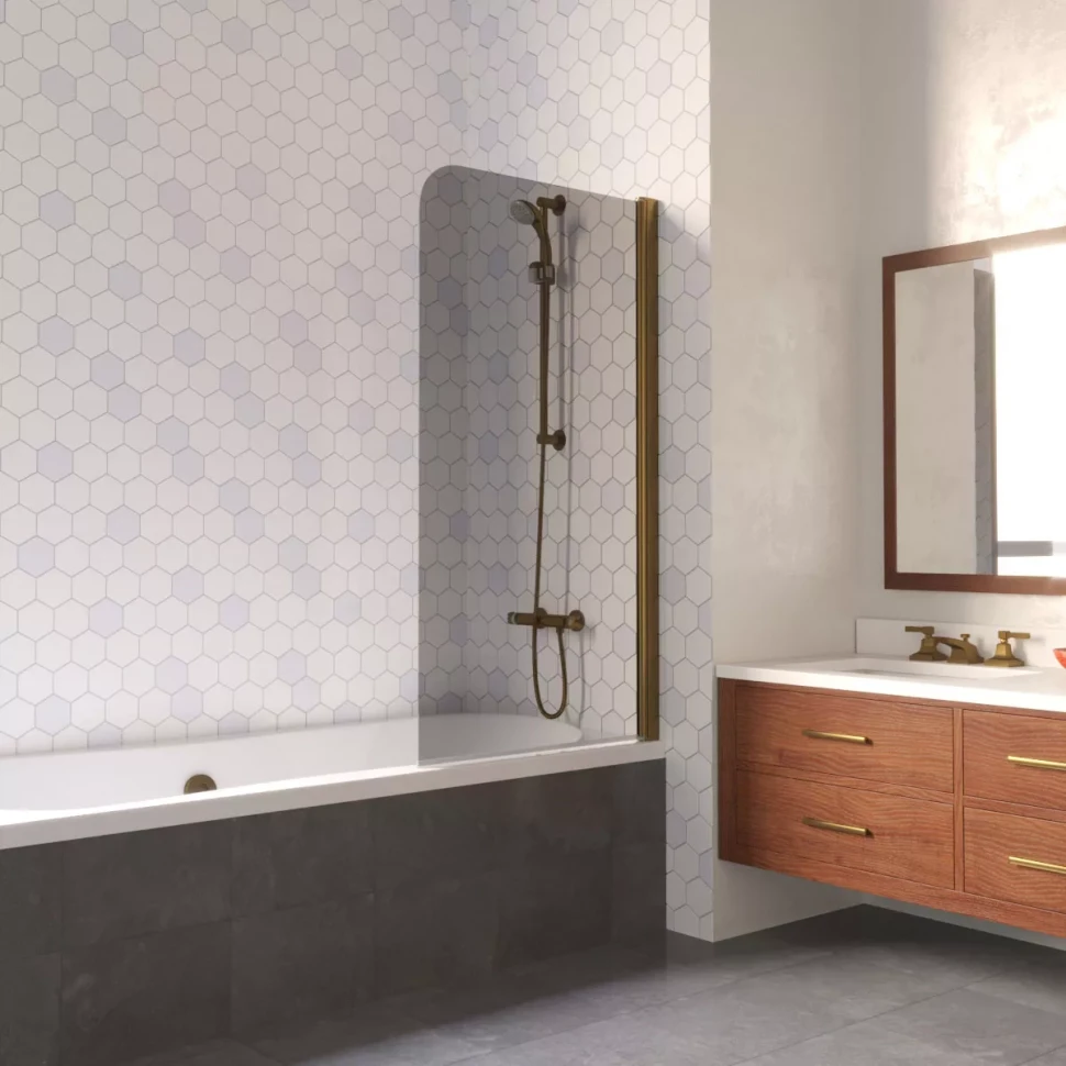 Шторки на ванну Vegas-Glass EV LUX 60 бронза