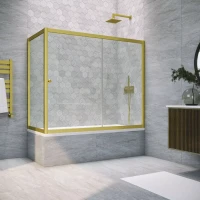 Шторки на ванну ZV+ZVF NOVO 170x70 золото матовое