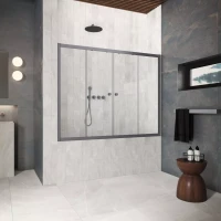 Шторки на ванну Z2V Protec 155 матовый хром