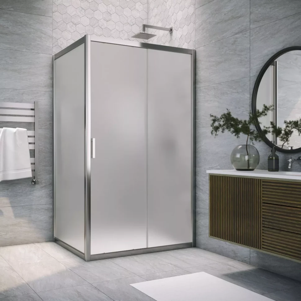 Душевой уголок Vegas-Glass ZP+ZPV TUR NOVO 100x80 глянцевый хром