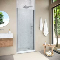 Душевая дверь в нишу Vegas-Glass EP NOVO 85 h200 матовый хром