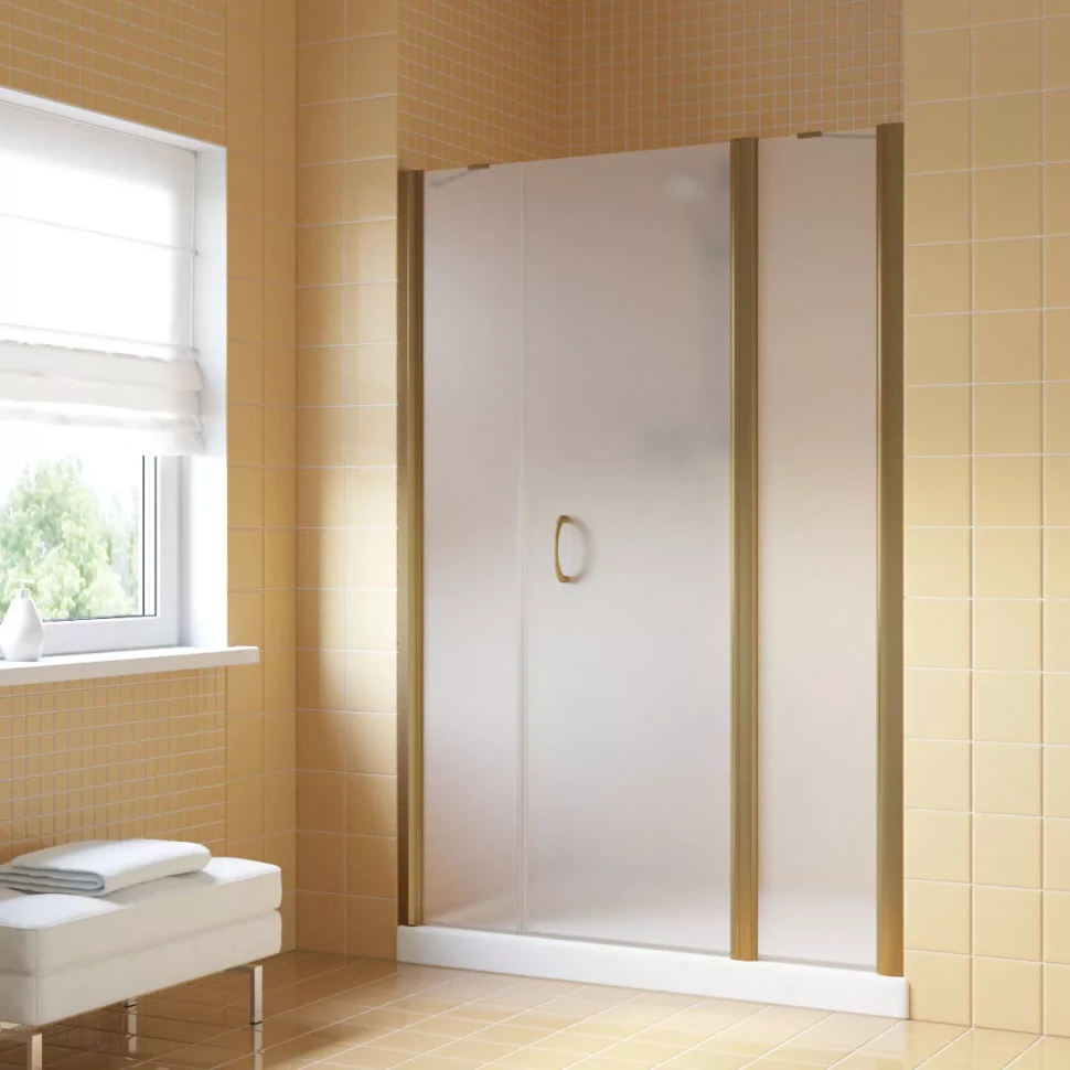 Душевая дверь в нишу Vegas-Glass EP-2F LUX 155 бронза