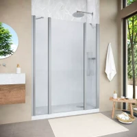 Душевая дверь Vegas-Glass EP-2F NOVO 155 h200 матовый хром