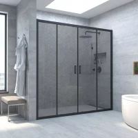 Дверь в душевой проем Vegas-Glass Z2P NOVO 180 черный матовый