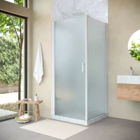 Угловые душевые ограждения с распашными дверями EP-Fis NOVO 90x120 h189 белый