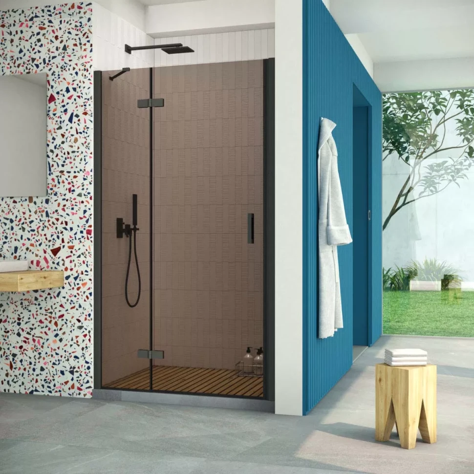 Двери в душевой проем AFP Retta 90 черный матовый