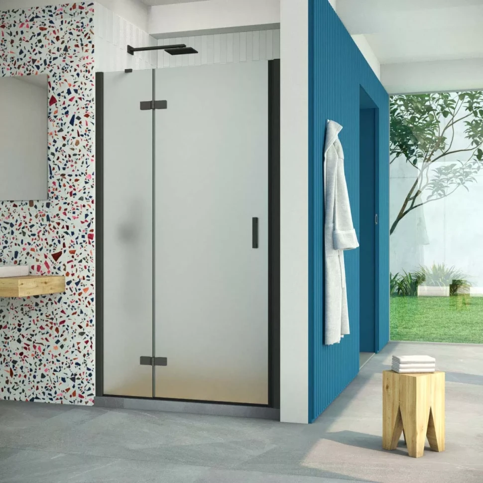 Двери в душевой проем AFP Retta 90 черный матовый