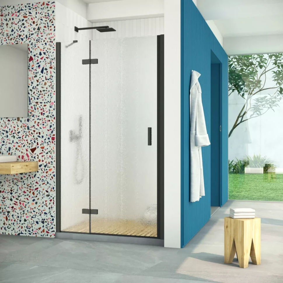 Двери в душевой проем AFP Retta 90 черный матовый