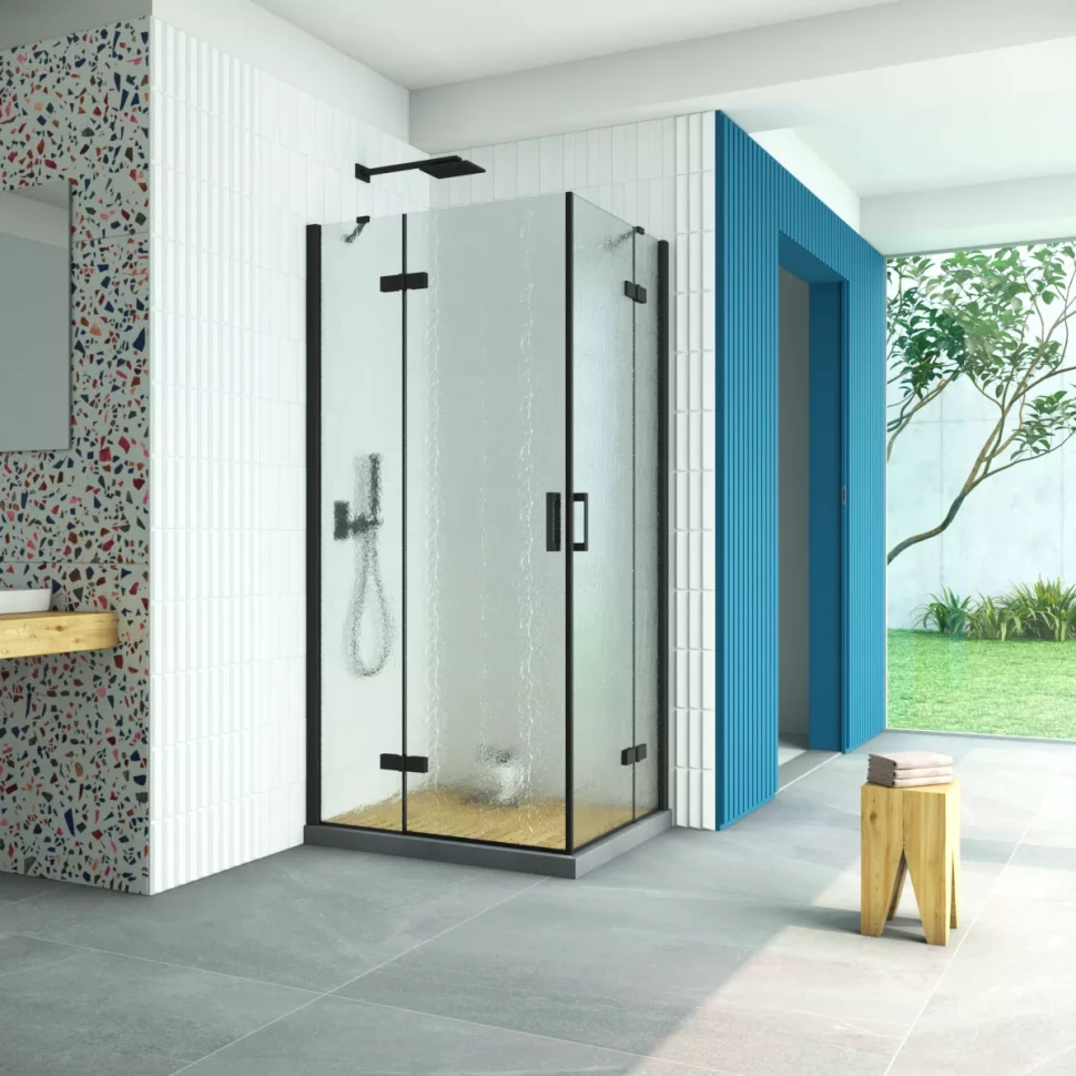 Vegas-Glass AFA-F Retta 90x80 черный матовый