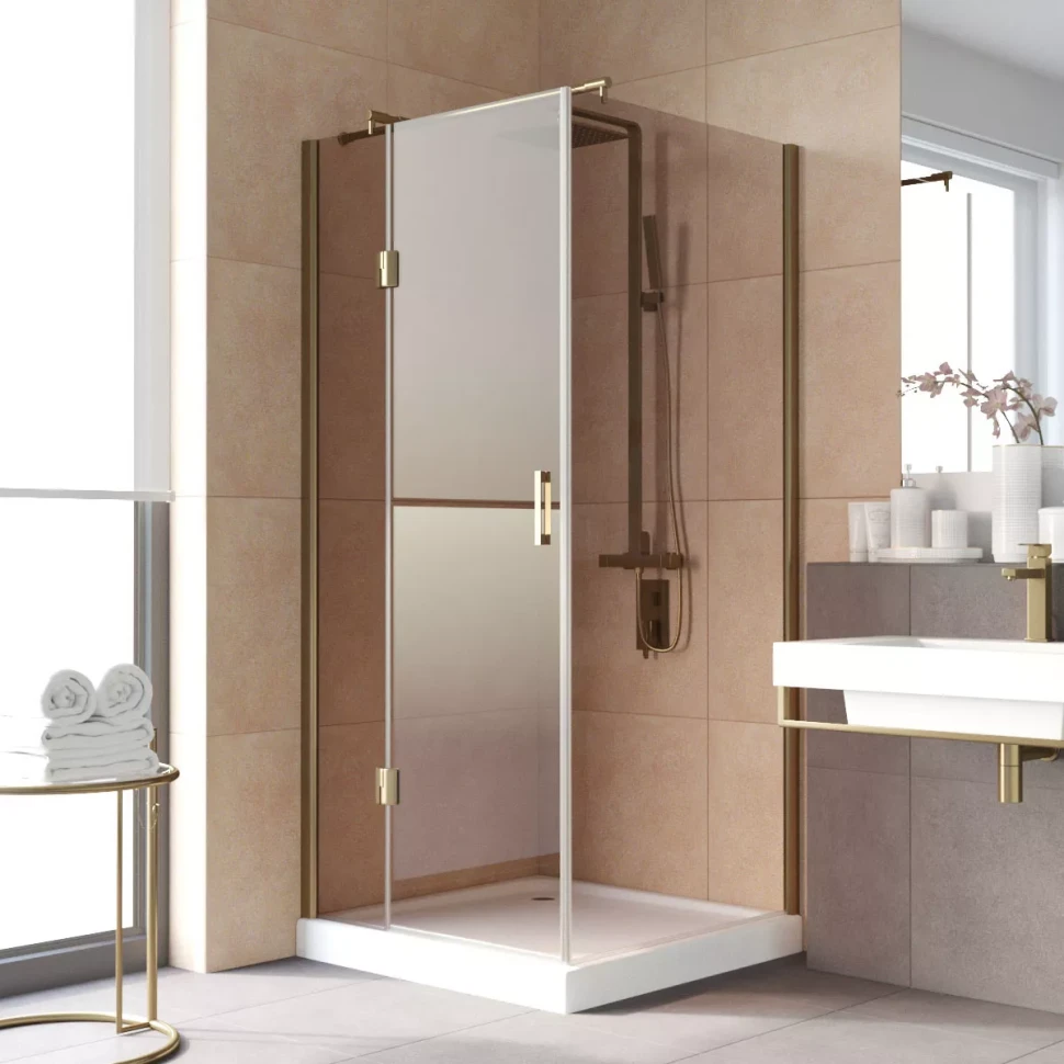 Душевой уголок Vegas-Glass AFP-Fis LUX 100x90 бронза