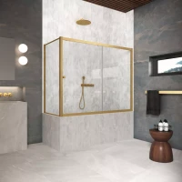 Шторки на ванну ZV+ZVF Protec 190x90 золото матовое