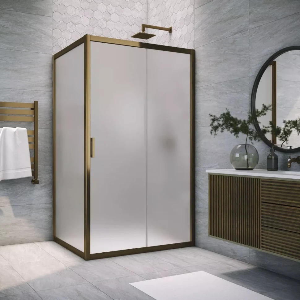 Душевой уголок Vegas-Glass ZP+ZPV TUR NOVO 100x85 бронза