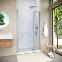 Душевая дверь Vegas-Glass EP-F-1 NOVO 150 h200 матовый хром