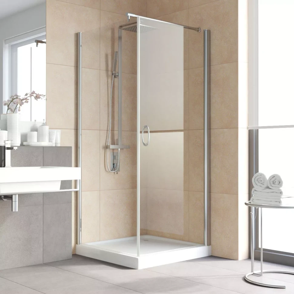 Душевой уголок Vegas-Glass EP-Fis LUX 80x90 глянцевый хром