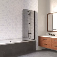 Шторки на ванну Vegas-Glass EV LUX 60 черный матовый