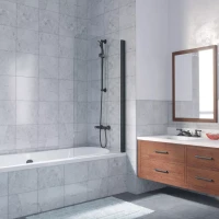 Шторки на ванну Vegas-Glass EV LUX 60 черный матовый