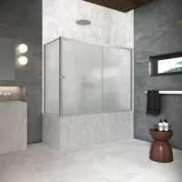 Шторки на ванну ZV+ZVF Protec 190x90 матовый хром