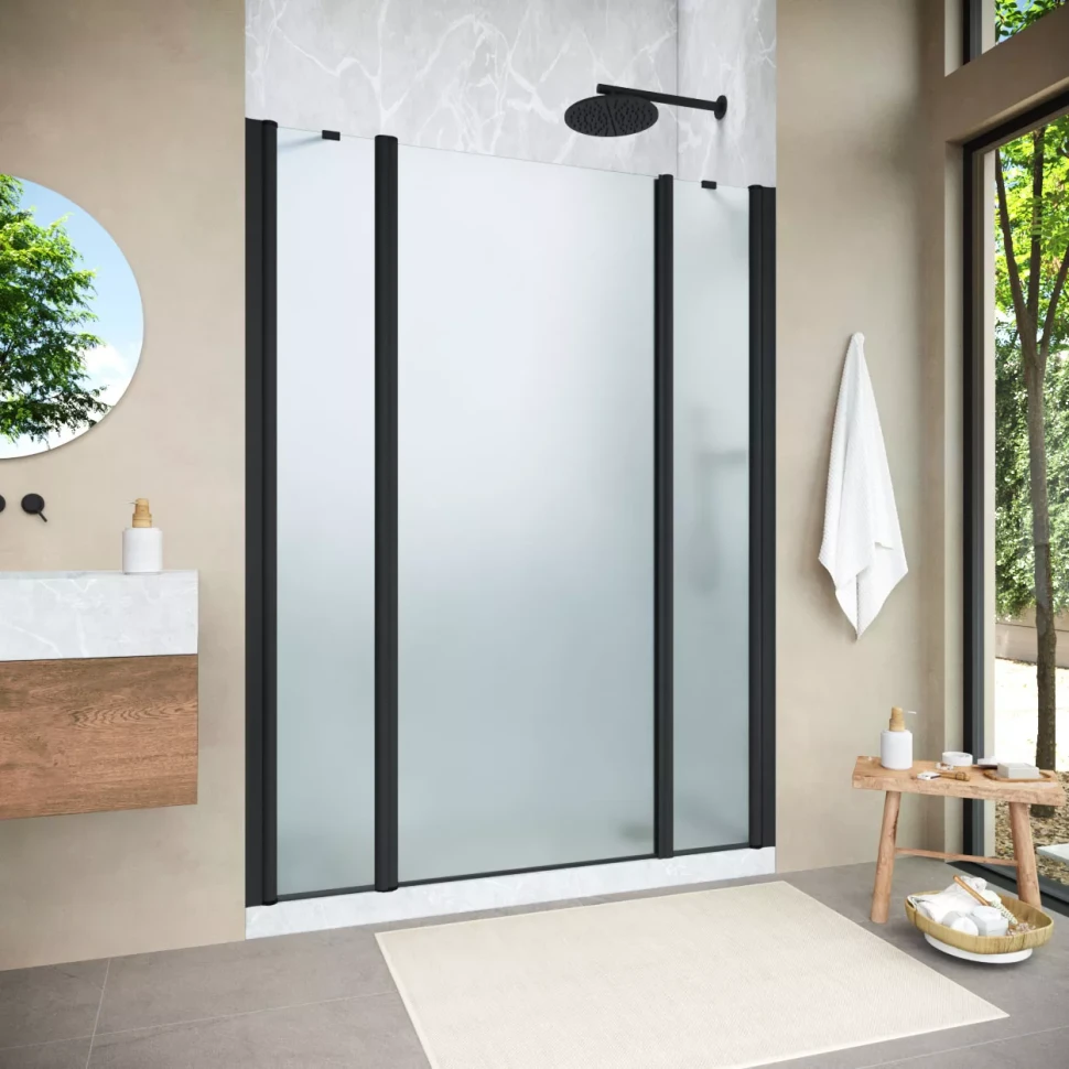 Душевая дверь Vegas-Glass EP-2F NOVO 205 h200 черный матовый