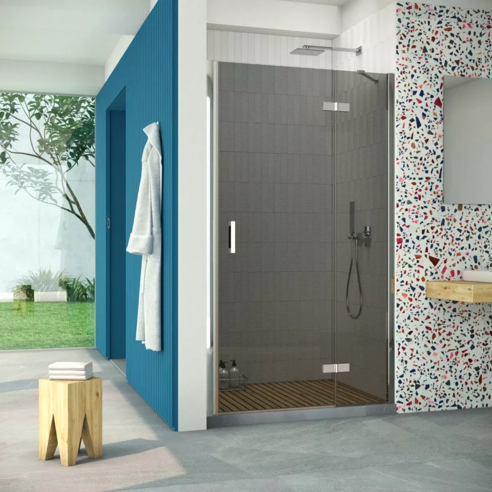 Двери в душевой проем AFP Retta 95 глянцевый хром