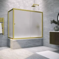 Шторки на ванну ZV+ZVF NOVO 170x75 золото матовое