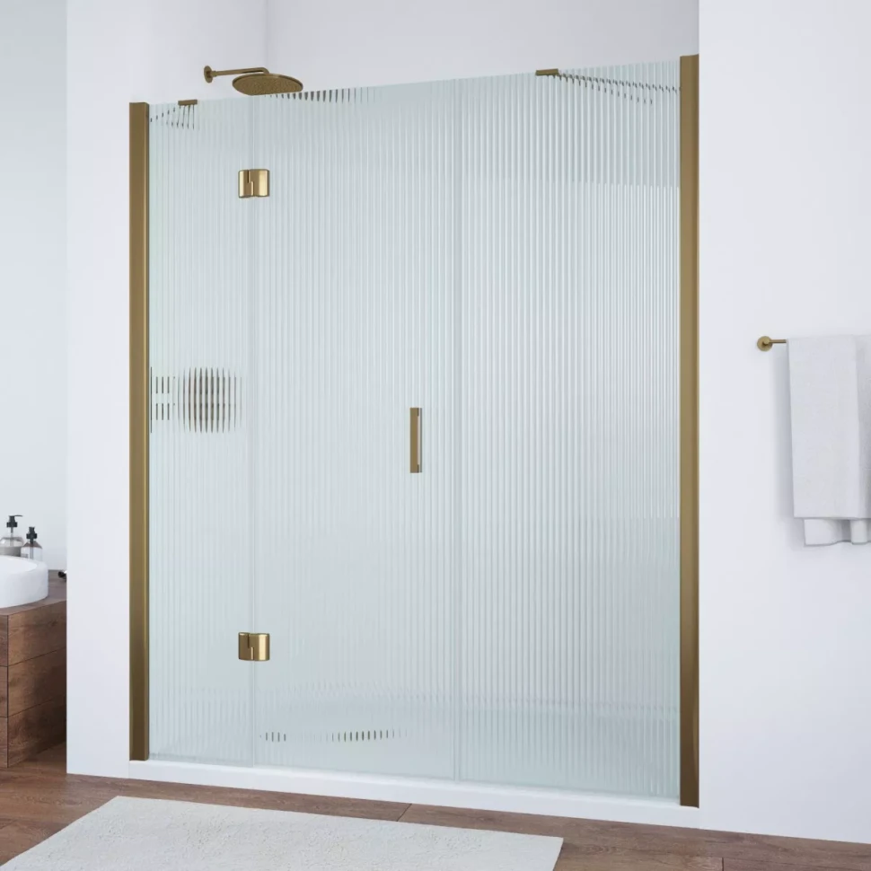 Дверь в душевой проем Vegas-Glass AFP-F NOVO 140 бронза