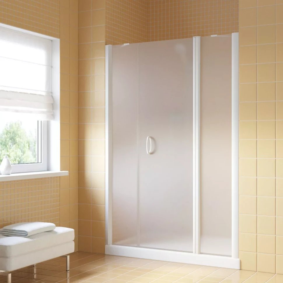 Душевая дверь в нишу Vegas-Glass EP-2F LUX 160 белый