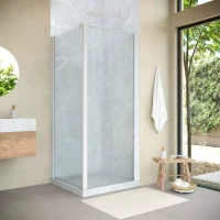 Угловые душевые ограждения с распашными дверями EP-Fis NOVO 90x120 h200 белый