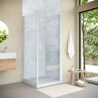 Угловые душевые ограждения с распашными дверями EP-Fis NOVO 90x120 h200 белый