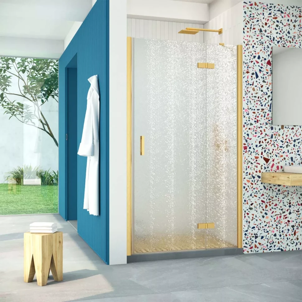 Двери в душевой проем AFP Retta 95 золото матовое