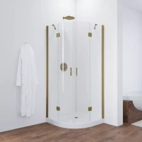 Угловые душевые ограждения с распашными дверями AFS NOVO 120x120 бронза