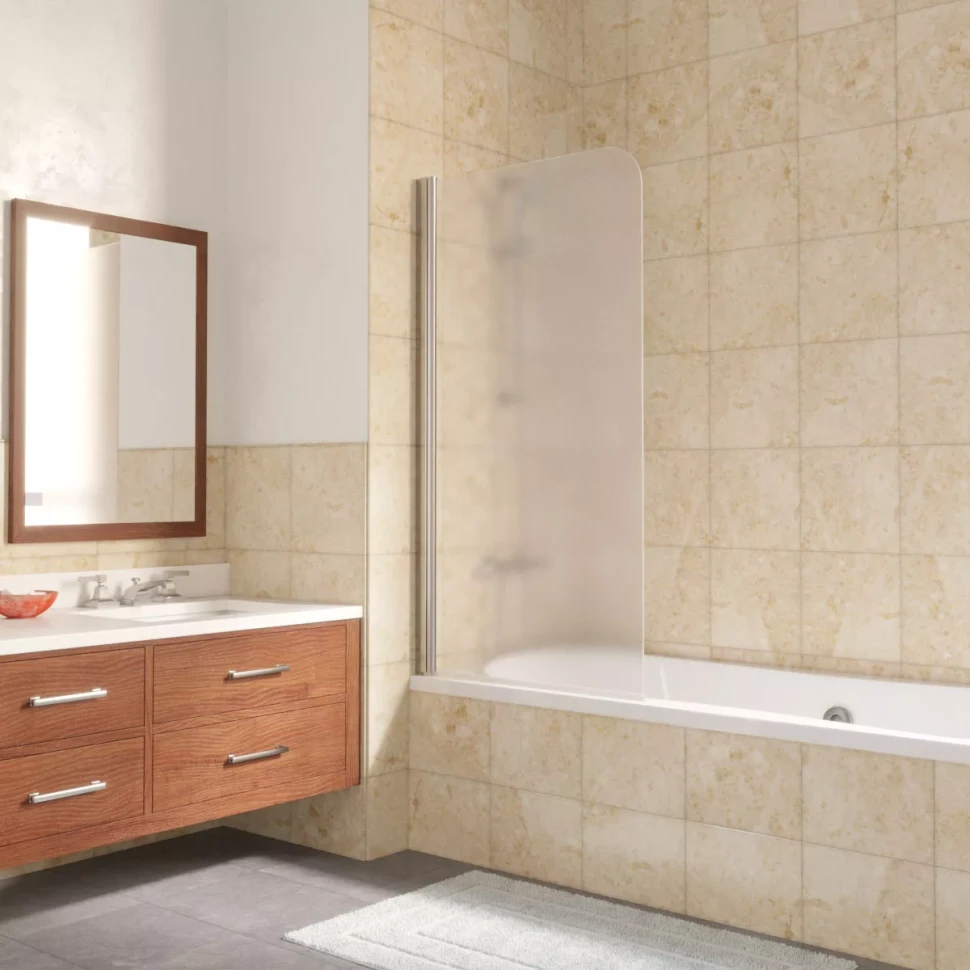 Шторки на ванну Vegas-Glass EV LUX 75 глянцевый хром