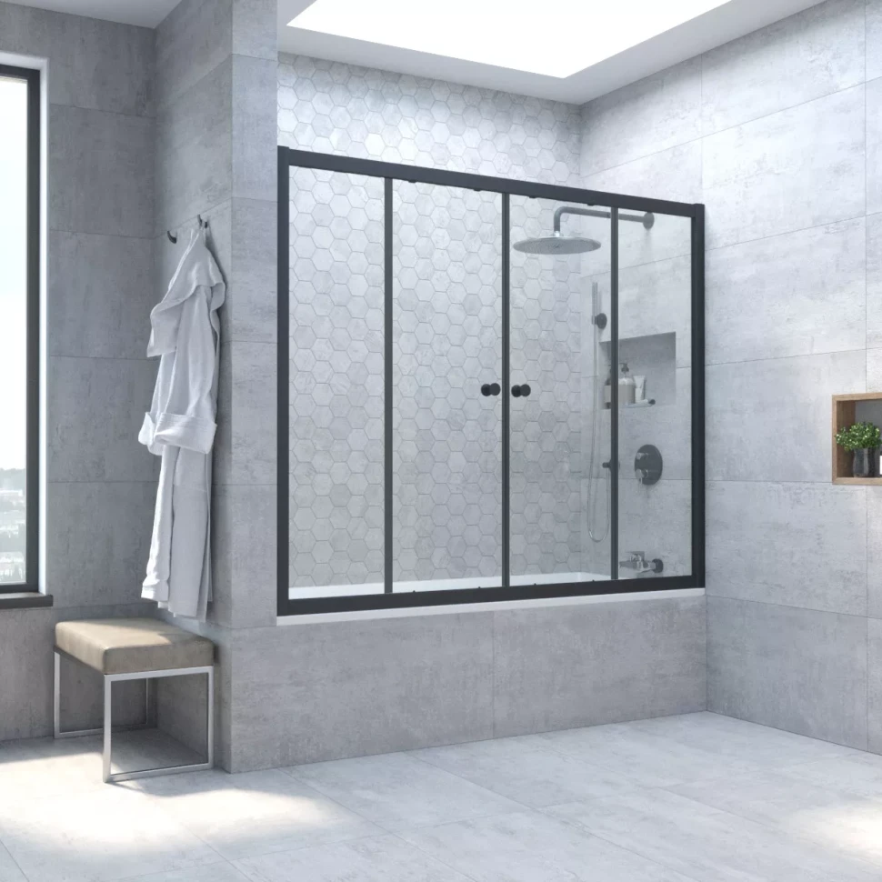 Шторки на ванну Z2V NOVO 180 золото матовое