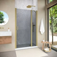 Душевая дверь Vegas-Glass EP-F-1 NOVO 155 h189 золото матовое