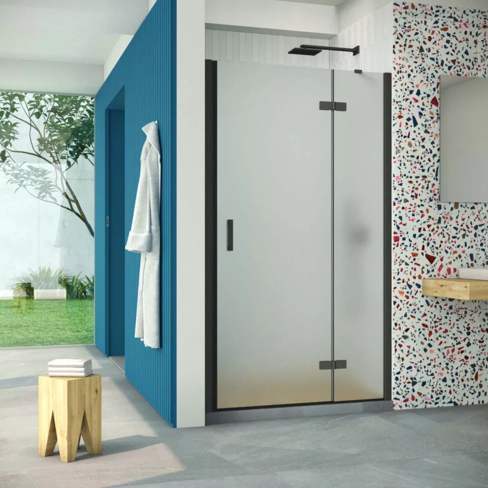 Двери в душевой проем AFP Retta 95 черный матовый