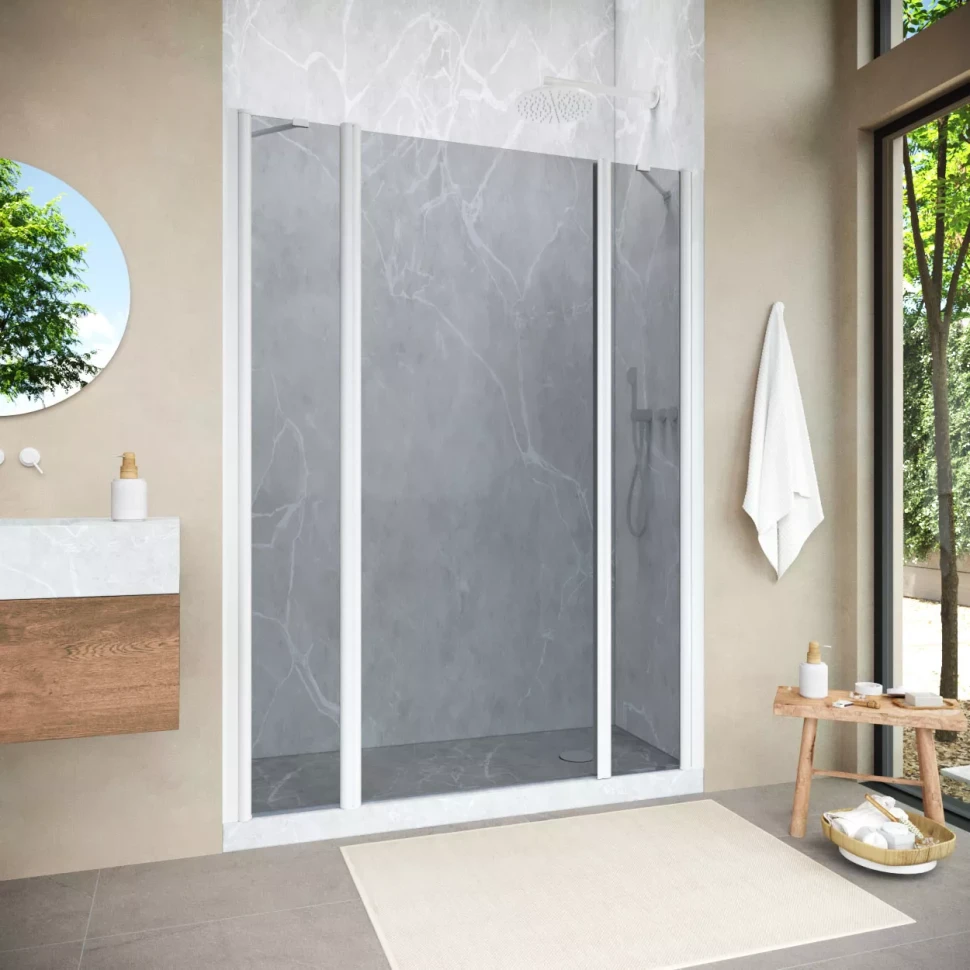 Душевая дверь Vegas-Glass EP-2F NOVO 160 h200 белый